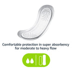 Amazon Basics Thick Maxi Pads for Periods, Super Absorbency, Unscented, 192 Count (4 Packs of 48) (Previously Solimo)
