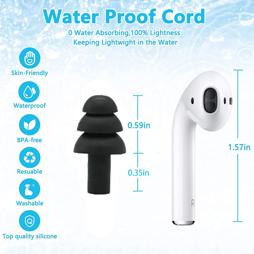 4Pairs Ear Plugs for Sleeping,Soft Silicone Earplugs Noise Cancelling,Black Earplug for Swimming Snoring Concerts Shooting Airpl