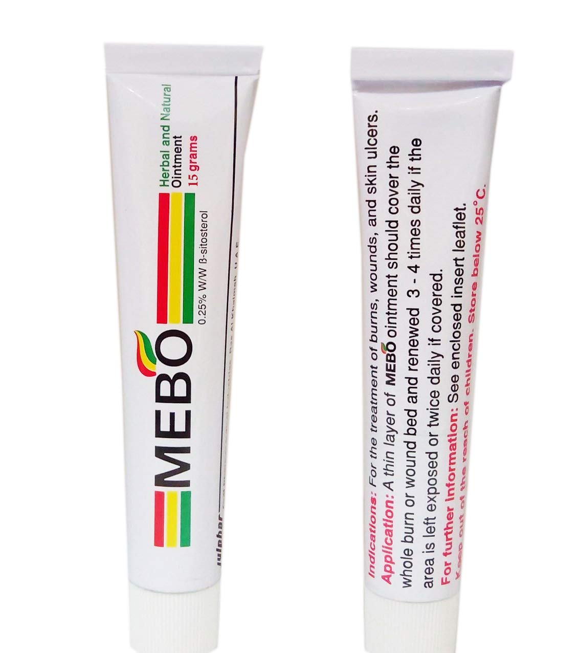 MEBO Burn Cream Skin Healing Ointment Wound & Scar No Marks Care Fast First Aid Health Beauty Care (1 Tube = 15 grams)