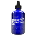Radha Beauty Peppermint Essential Oil 4 oz - 100% Pure & Therapeutic Grade, Steam Distilled for Aromatherapy, Fresh Minty Scent,