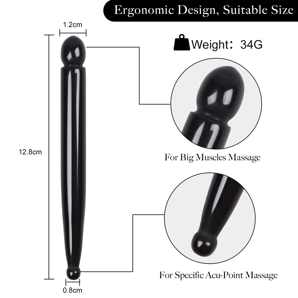 Bian Stone Manual Acupressure Pen-Trigger Point Massage Tool-Reflexology Pressure Point Massager for Full Body Relaxing Deep Tis