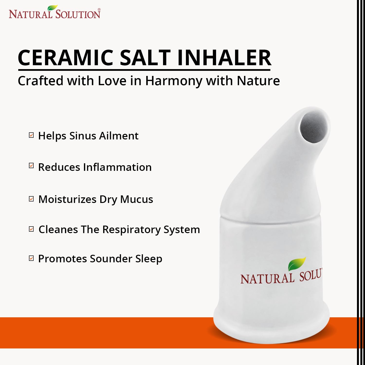 Natural Solution Ceramic Pink, Cleans The Respiratory System Great for Allergy, Asthma Relief, and Other Respiratory Conditions