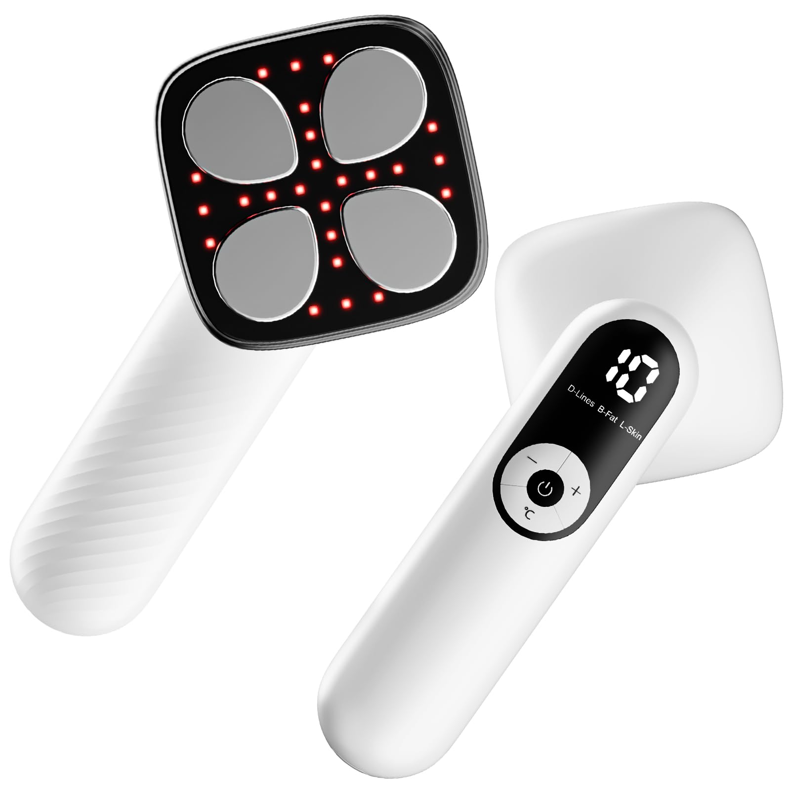 Depsoul Cellulite Massager for Women Handheld Body Massager - Cordless Massager for Belly, Arm, Waist, Leg, Butt, Back, White-4g