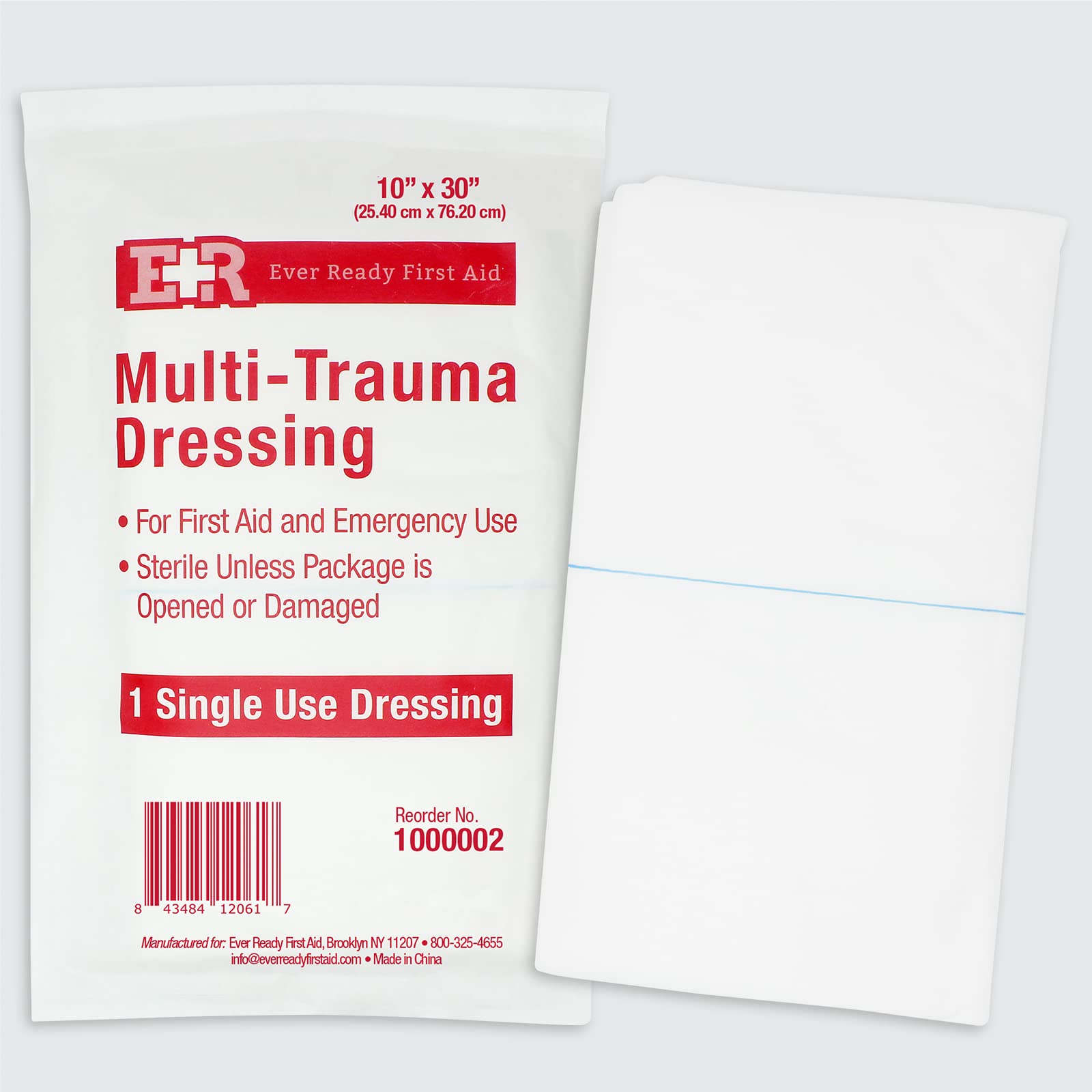Ever Ready First Aid Multi-Trauma Dressing 10x30 10 Count