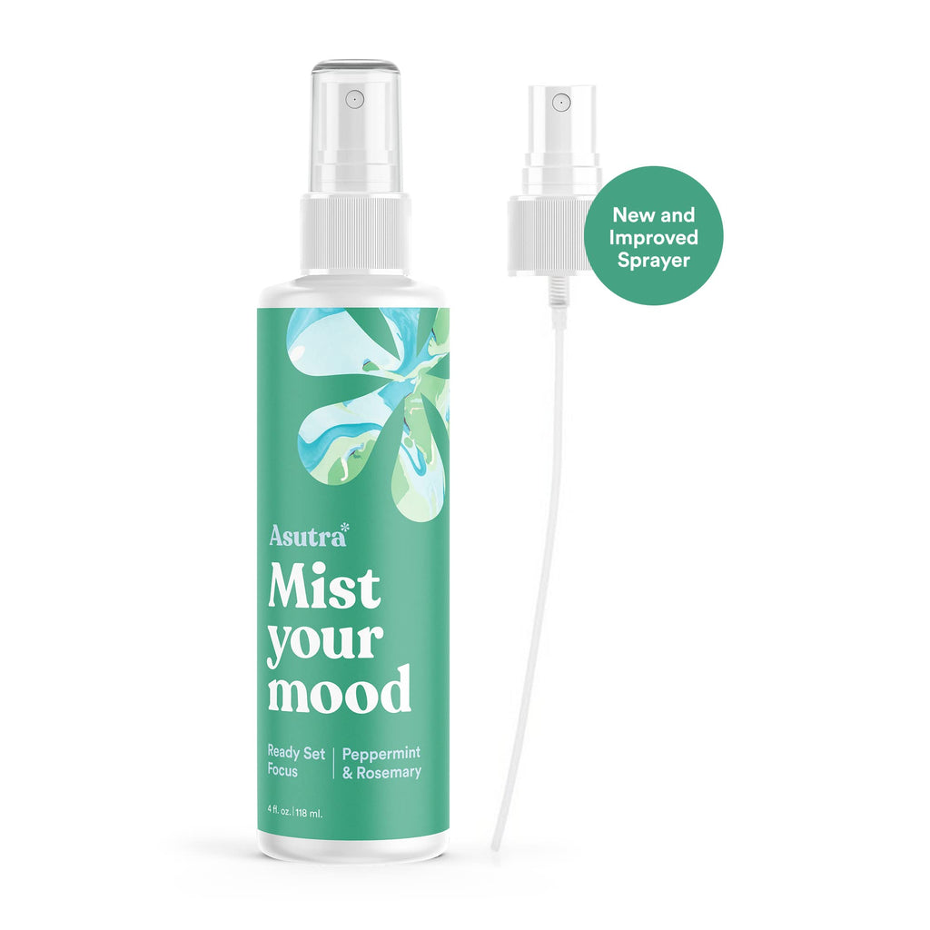ASUTRA Multi-Use Essential Oil Aromatherapy Spray (Peppermint & Rosemary), 4 fl oz - Mist for Face, Body, Rooms & Linens - Car,