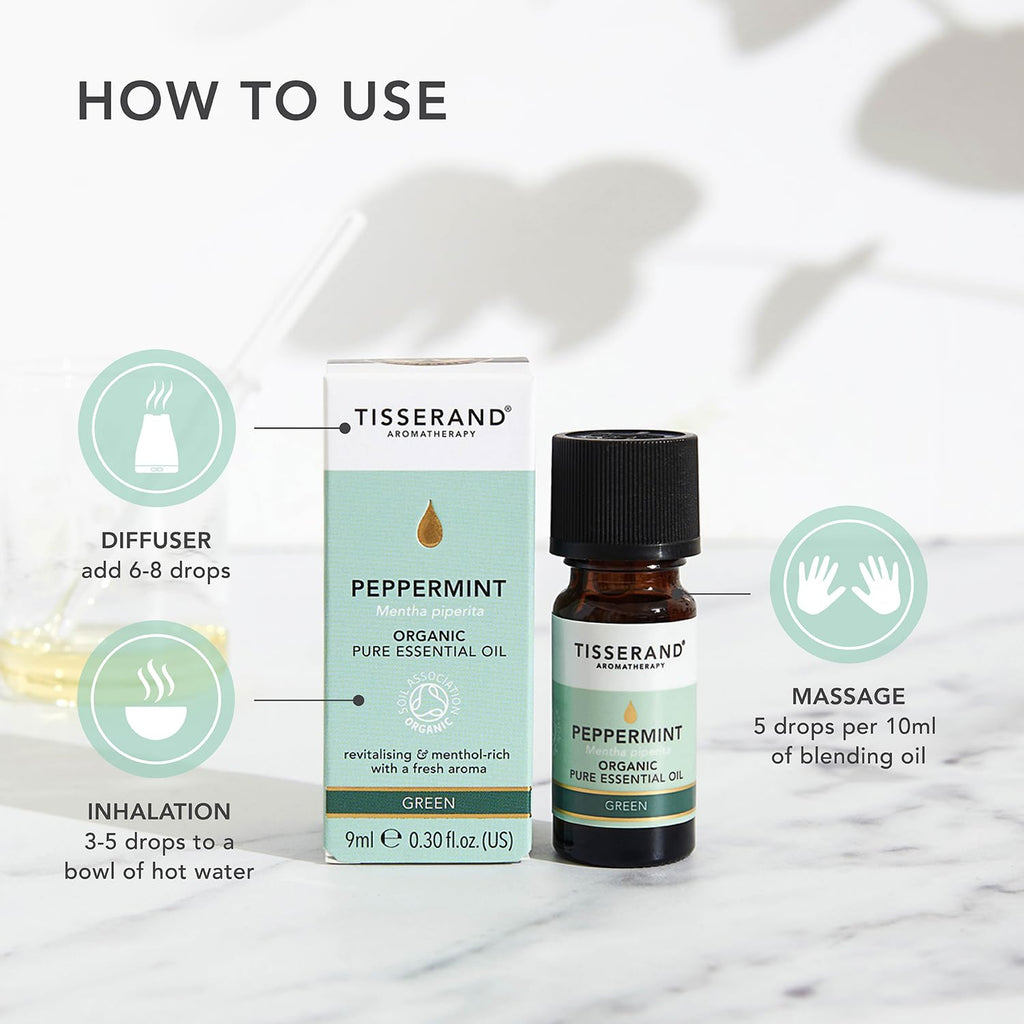 Tisserand Aromatherapy, Peppermint, 0.32 Ounce