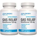 P Puregen Labs Extra Strength Gas Relief Softgels with Simethicone 125 mg | Fast Relieve of Pressure, Bloating and Painful Disco