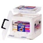 DOUKE 22qt Medicine Organizer Storage Box - Plastic First Aid Box Empty with Lid, Stackable Medical Container with Handle & Whee