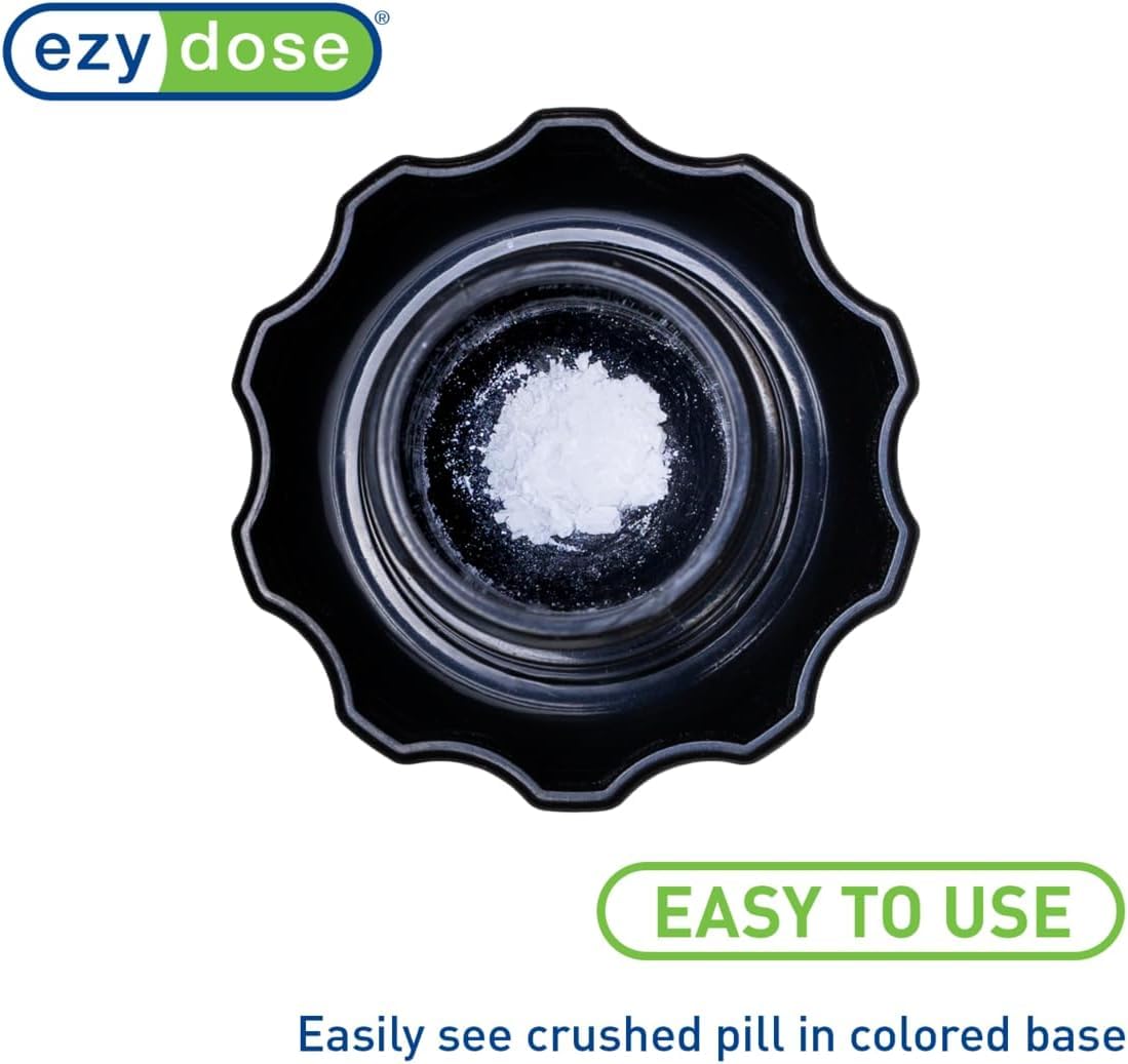 EZY DOSE Crush Pill, Vitamins, Tablets Crusher and Grinder, Effortlessly Crushes Medications into Fine Powder, Features Storage