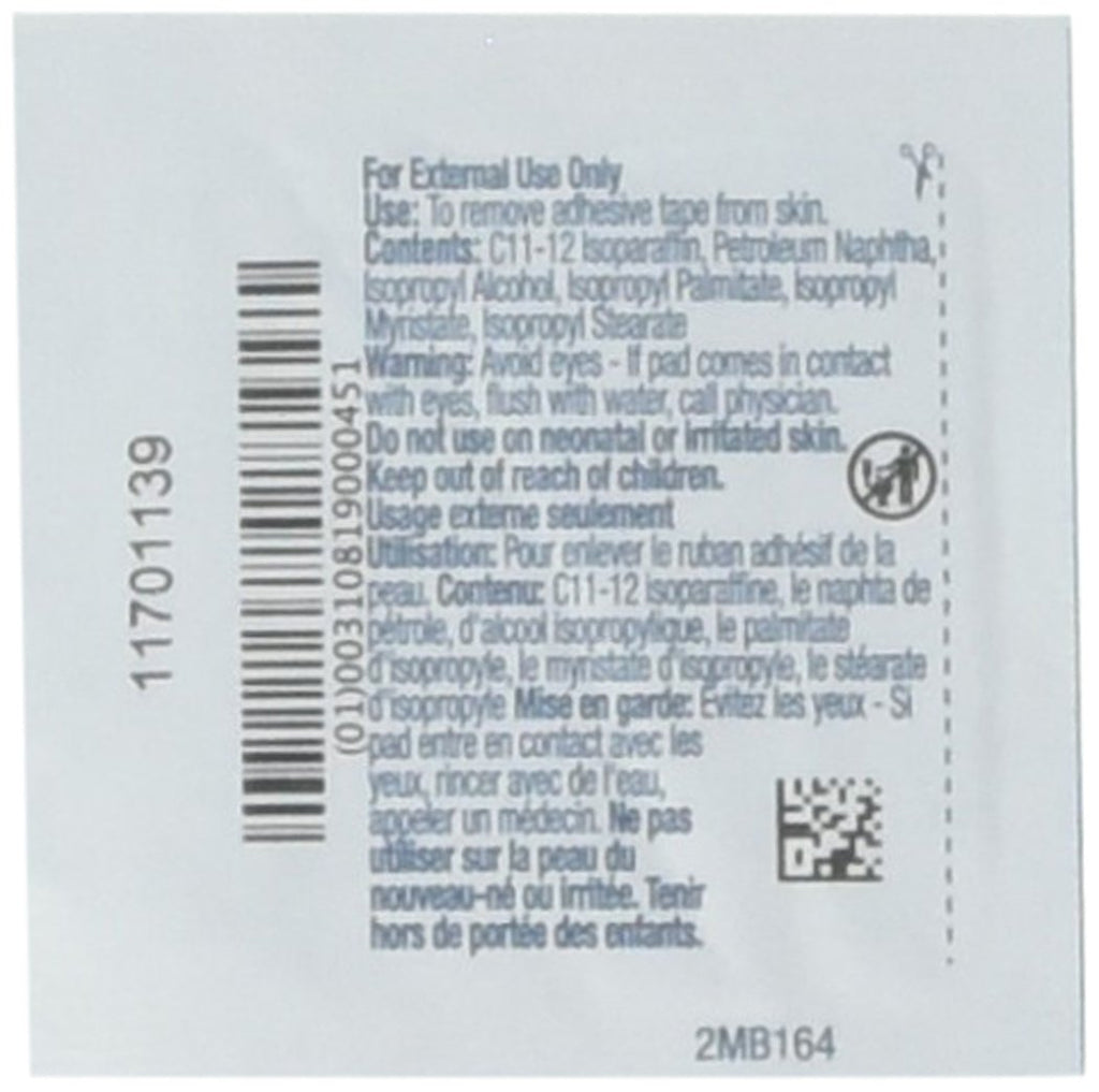PDI Healthcare B16400 Adhesive Pad Remover, Pack of 100