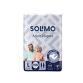 Amazon Brand  Solimo Adult Diapers, Tape Style | Pack Of 10 | Large Size | Waist 3854 In (96137 Cm) | Unisex | Quick Absorpti