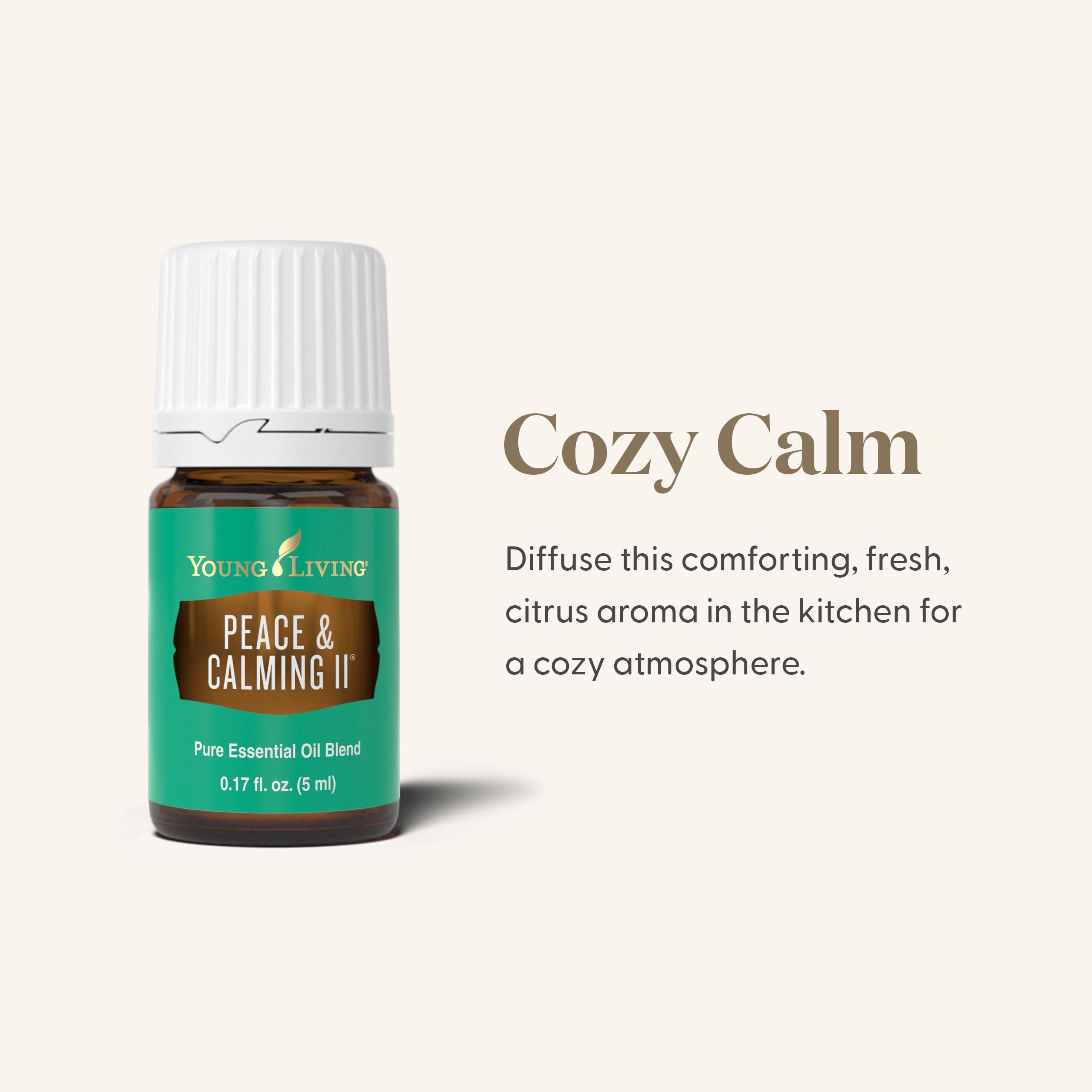 Young Living Peace & Calming II Essential Oil | 5ml | 100% Pure and Premium-Grade | Diffuser-Friendly | Comforting, Fresh Citrus