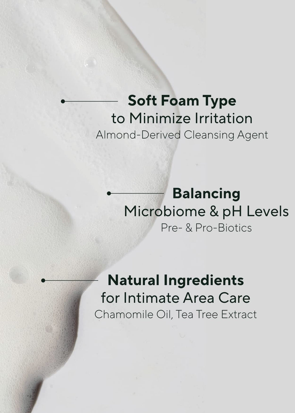 AROMATICA Pure & Soft Feminine Wash Chamomile & Tea Tree (Soft Foam Type) 5.7 fl. oz / 170 ml - Gentle and Soothing Intimate Her