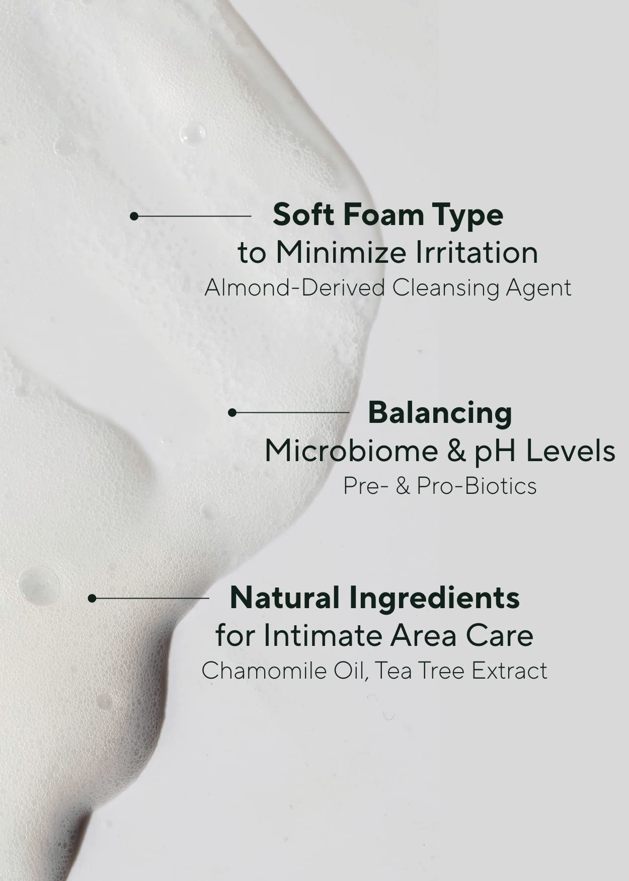 AROMATICA Pure & Soft Feminine Wash Chamomile & Tea Tree (Soft Foam Type) 5.7 fl. oz / 170 ml - Gentle and Soothing Intimate Her