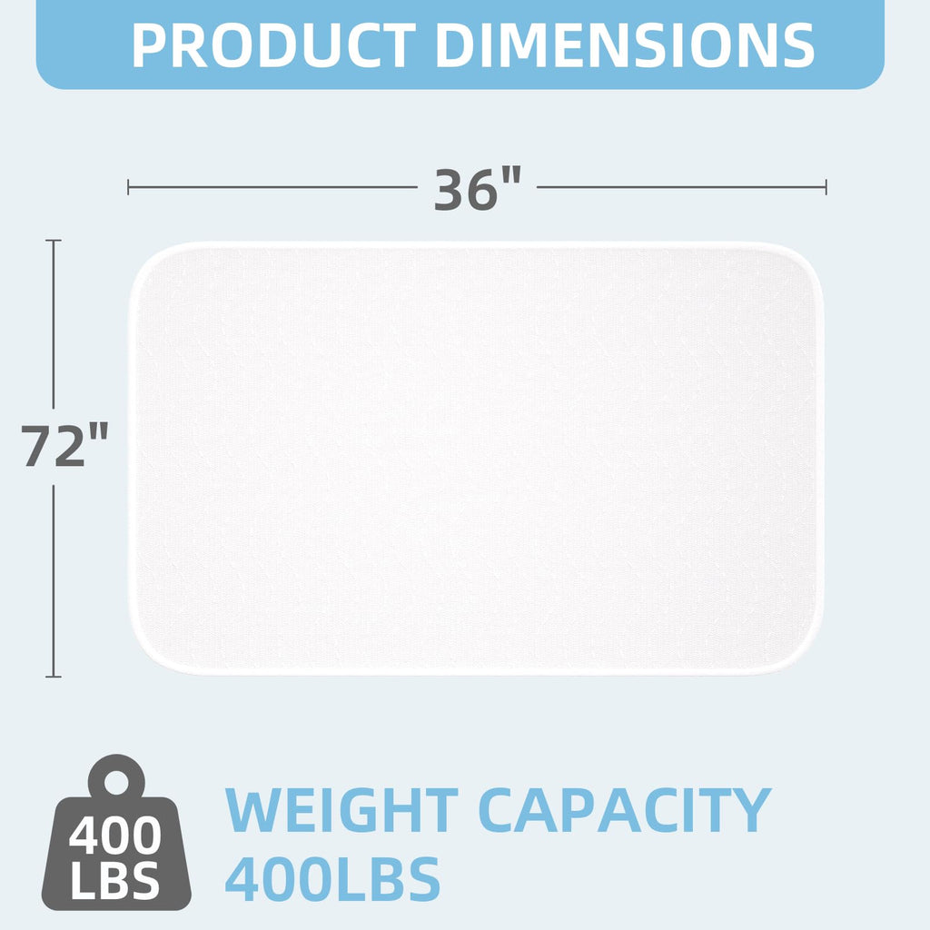 MILDPLUS Ultra-Absorbent Extra Large Washable Waterproof Bed Pads 36X72 Reusable, Leakproof Incontinence Bed Pads for Adults, Ba