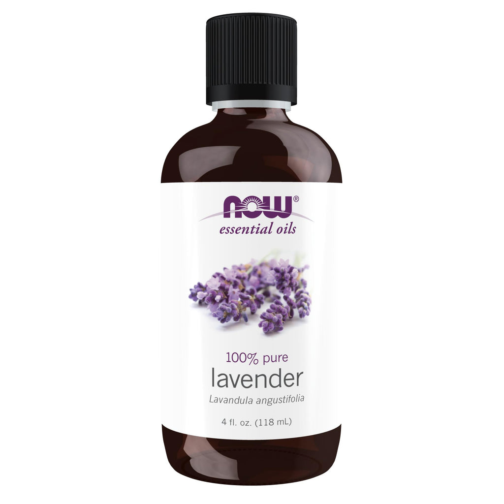 NOW Foods Essential Oils, Lavender Oil, Soothing Aromatherapy Scent, Steam Distilled, 100% Pure, Vegan, Child Resistant Cap, 4-O