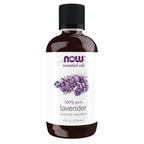 NOW Foods Essential Oils, Lavender Oil, Soothing Aromatherapy Scent, Steam Distilled, 100% Pure, Vegan, Child Resistant Cap, 4-O