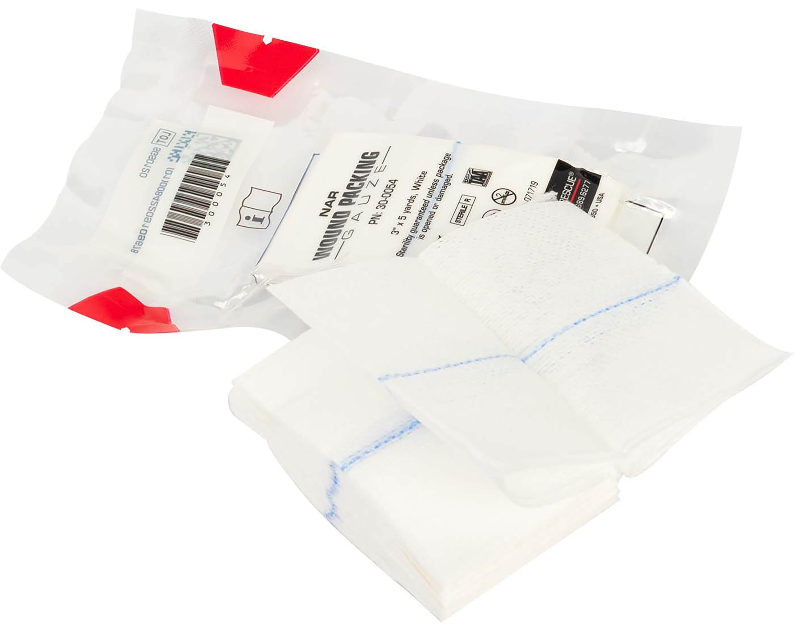 North American Rescue Wound Packing Gauze (Z-Folded) NAR Sterile Emergency Bandage for Bleeding Control, Trauma, Wounds (30-0054