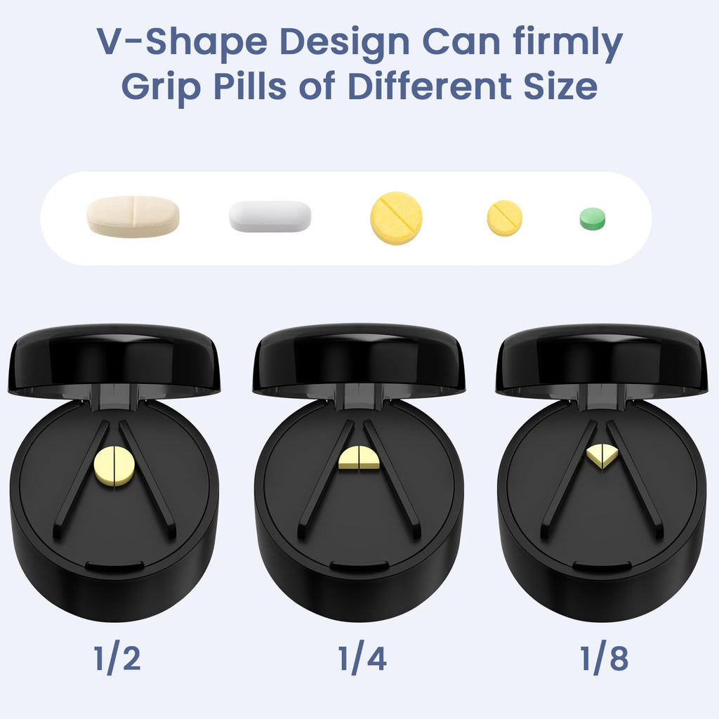 Renmingfed 3-in-1 Pill Crusher Pill Grinder Pill Cutter with Storage Box, Pill Crusher Pill Grinder Fine Powder, Pill Crushers f
