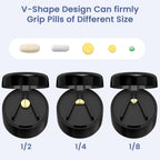 Renmingfed 3-in-1 Pill Crusher Pill Grinder Pill Cutter with Storage Box, Pill Crusher Pill Grinder Fine Powder, Pill Crushers f