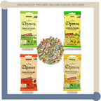 Chimes Ginger Chews Variety Pack of 4 Bundle - 1 of each (Original, Mango, Lemon & Orange) 6 oz total Low Calorie, Vegan, GF, Or
