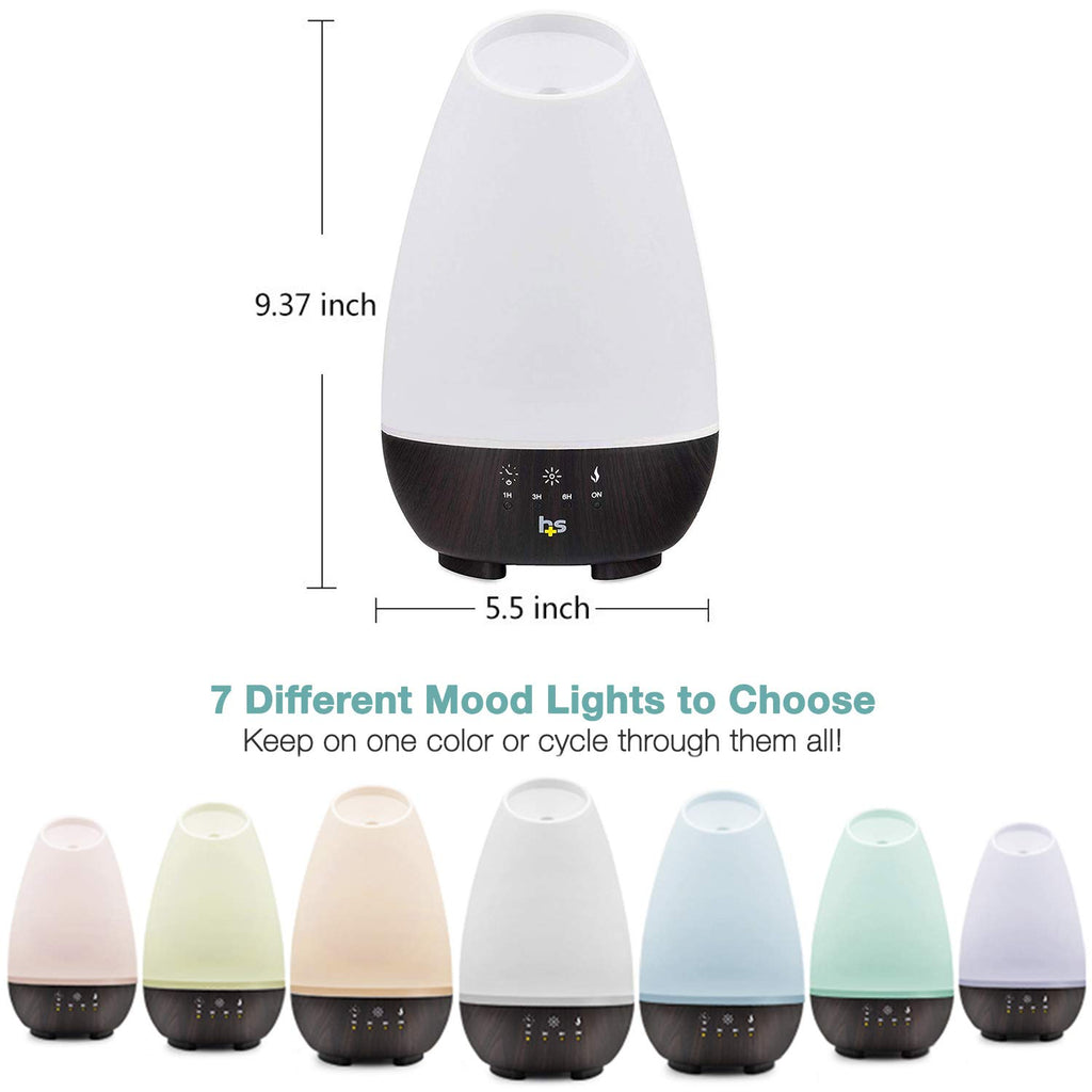 HealthSmart Essential Oil Diffuser, Cool Mist Humidifier and Aromatherapy Diffuser, FSA HSA Eligible with 500ML Tank for Large R