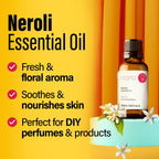 Hana Neroli Essential Oil for Diffuser - 100% Natural Fragrance Neroli Oil for Skin - Neroli Essential Oil for Aromatherapy, Soa