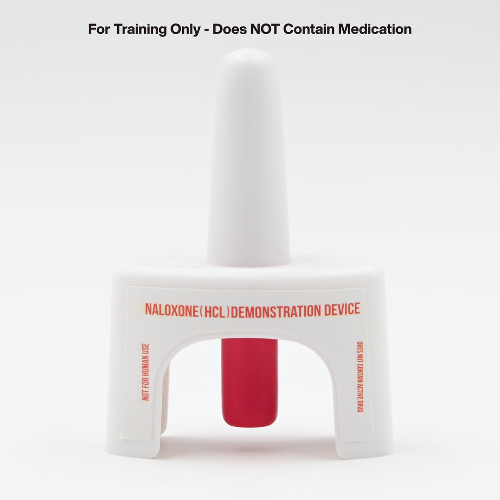 Training Device for Naloxone Nasal Spray | for Use in First Aid Training for Opioid Overdose | Reusable | Includes Two Nasal Spr