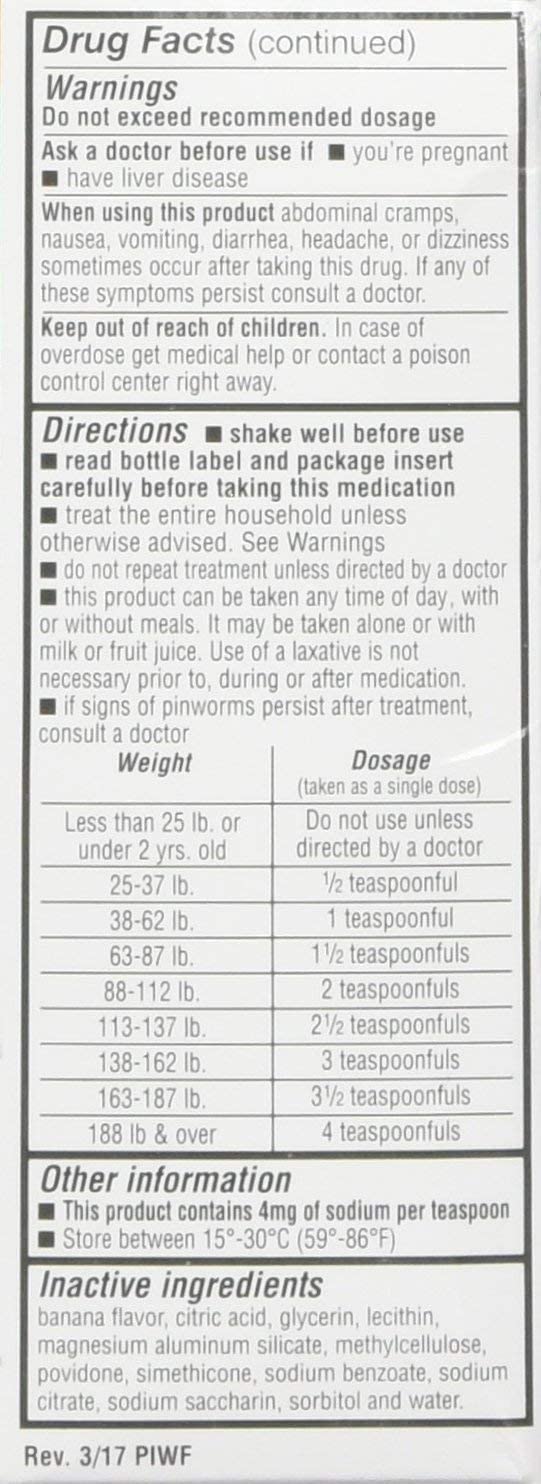 REESES PINWORM Medicine Liquid for Entire Family, Full Prescription Strength, 2 Oz