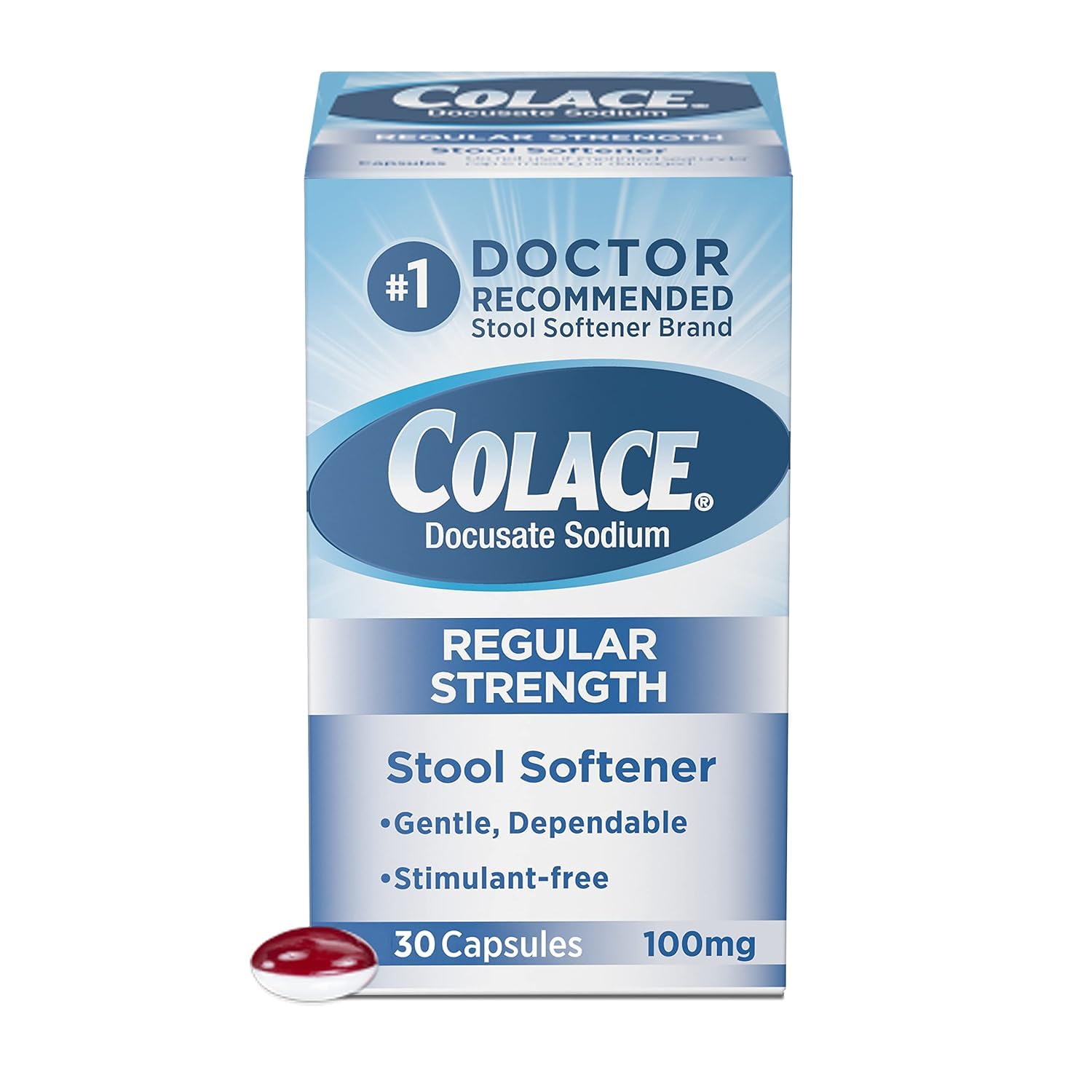 Colace Stool Softener 30 Capsules (Pack of 3)
