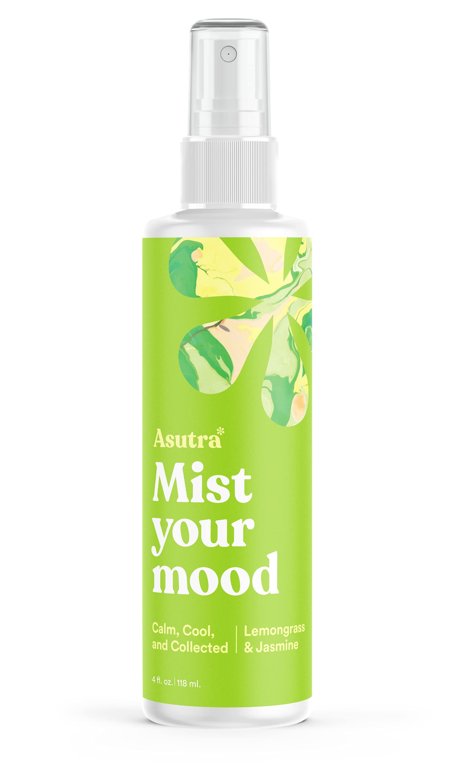ASUTRA Multi-Use Essential Oil Aromatherapy Spray (Lemongrass & Jasmine), 4 fl oz - Mist for Face, Body, Rooms & Linens - Car, F