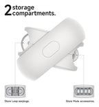 SURITCH Case for Loop Earplugs, Portable Storage Container for Earplugs & Accessories, White