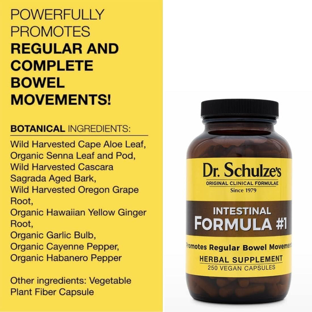 Dr. Schulzes Intestinal Formula #1 | All Natural Bowel Cleanse | Promotes Regular Bowel Movements | Improves Detoxification | S