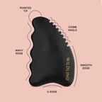 Wildling Aura Stone Gua Sha Body Stone I Body Massage Stone to Tighten, Tone, Sculpt + Smooth I Patented Design Crafted with 100
