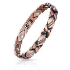 MagVIVACE Pure Copper Bracelet for Women, Magnetic Bracelets with 3500 Gauss Magnet(C)