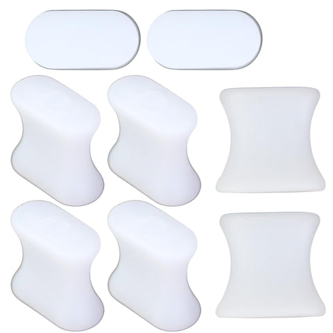 Iconikal 8-Pack Gel Orthotic Toe Spreader Spacer Separator Corrector Straightener, Medium