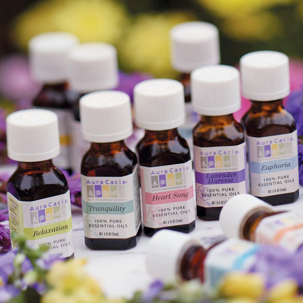 Aura Cacia 100 Percent Pure Lavender Harvest Essential Oil, 0.5 Ounce - 6 per case.6