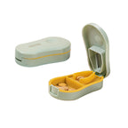 HyJeryty Light Green Precision Pill Cutter with Centering Guide - Safety Shield for Tiny & Small Pills, Vitamins, Tablets | Port