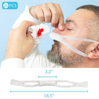 20 PCS Nasal Dressing Holders - Elastic External Nose Mesh Wound Bandage, Nasal Packing Retainers with Cotton Core, Post-Op Supp