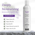 Aloe Cadabra Body Massage Oil for Men, Women, Couples, Relaxing Therapeutic Massage, Aromatherapy, Moisturizing Bath & Body Oil