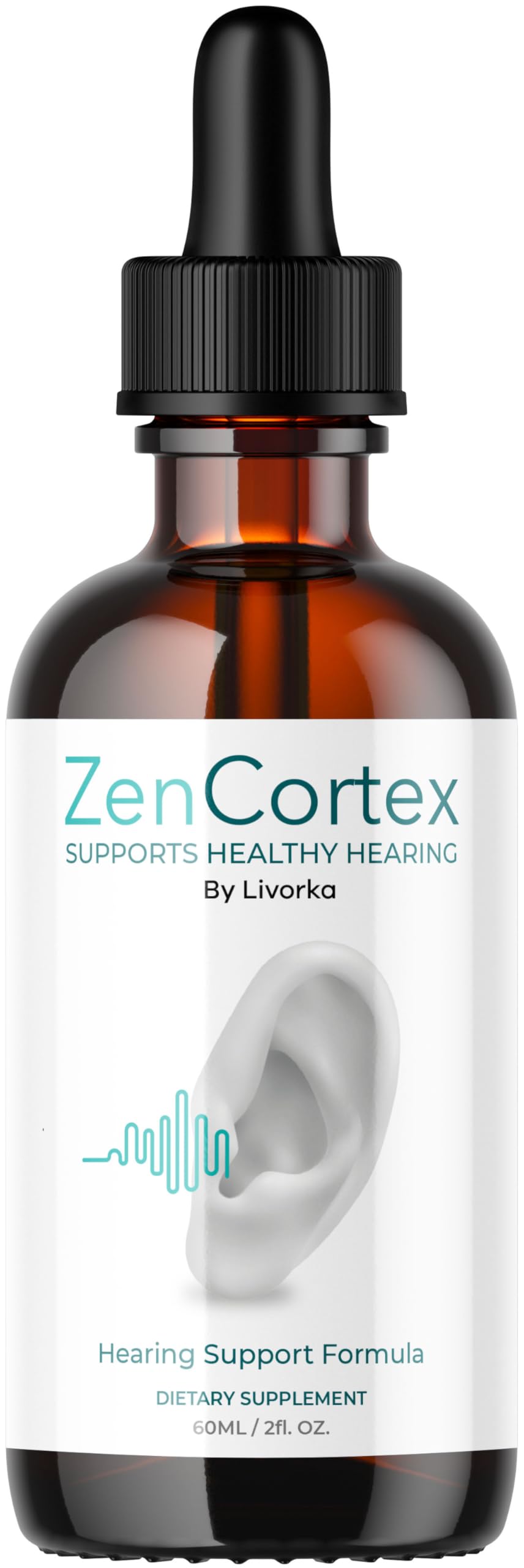 LIVORKA ZenCortex Drops, Liquid Supplement, Ear Drops, Hearing Support Formula, 1 Bottle for 30 Days