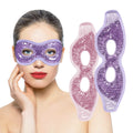 Ruzzut Cooling Gel Eye Mask with Eye Holes, 2 PCS Gel Bead Cold Eye Packs for Puffy Eyes & Swelling, Reusable Hot Cold Compress 