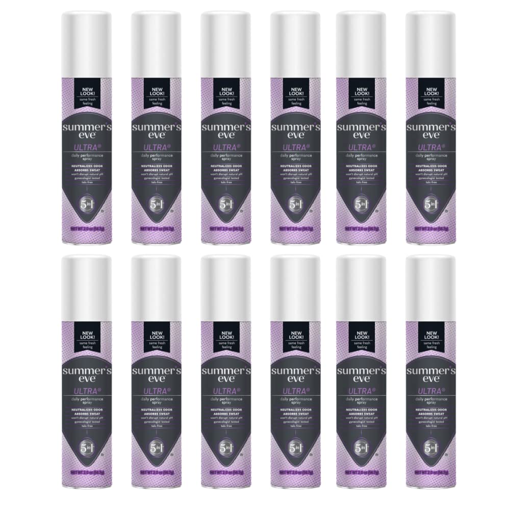 Summer's Eve Ultra Daily Active Feminine Spray, pH balanced, 2 oz. (Pack of 12)