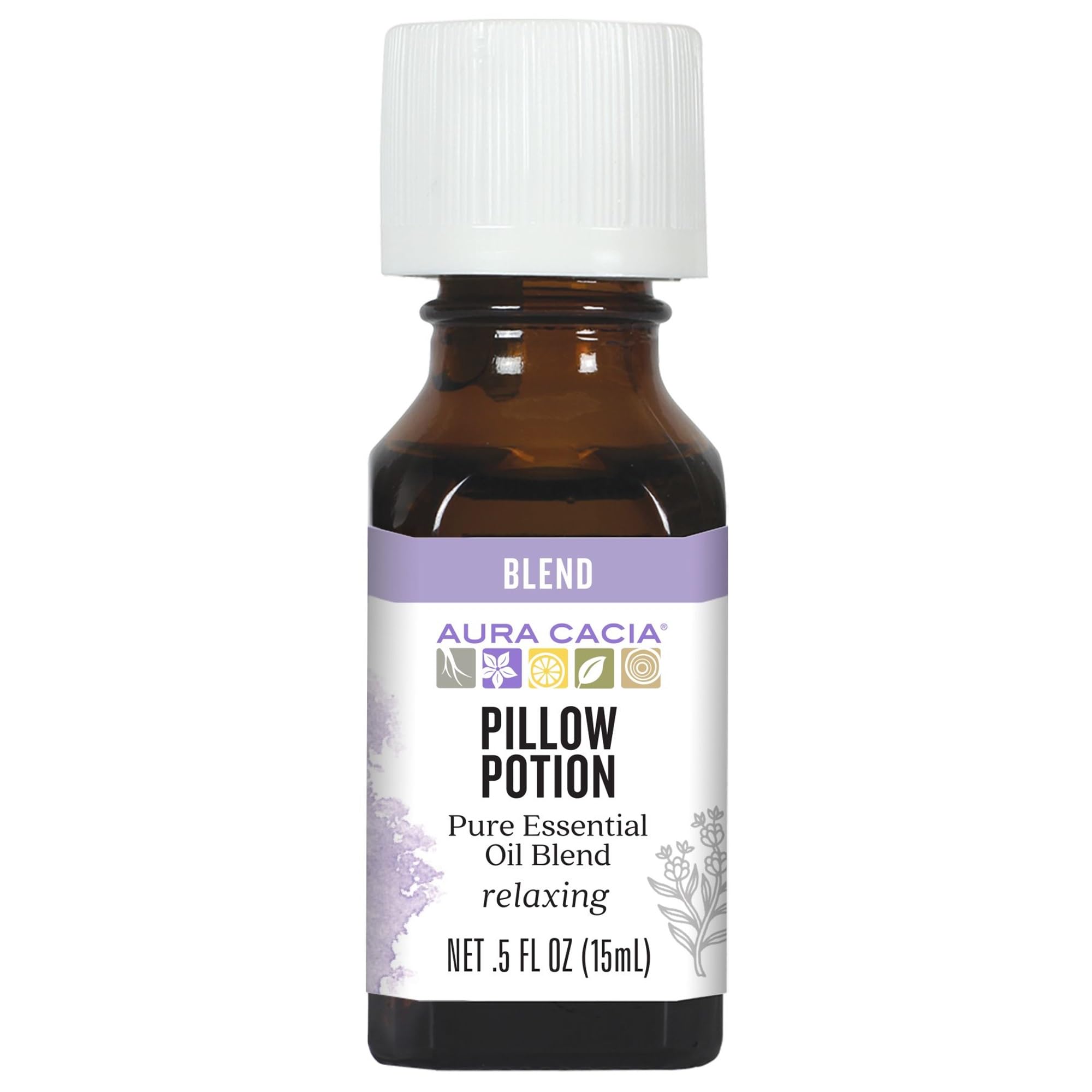 Aura Cacia Essential Solutions Oil Blend, Pillow Potion, 0.5 fluid ounce (Pack of 2)