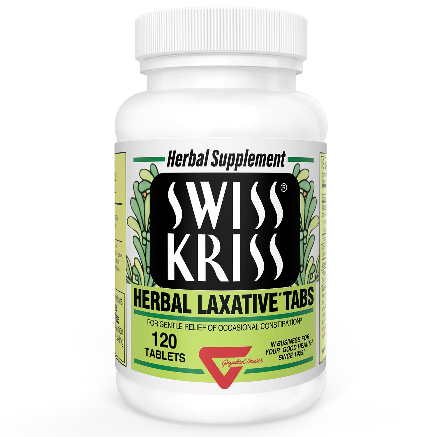 Swiss Kriss Herbal Laxative Tablets, Gentle & Natural Laxatives for Constipation Relief for Adults & Children Over Age 6, Works 