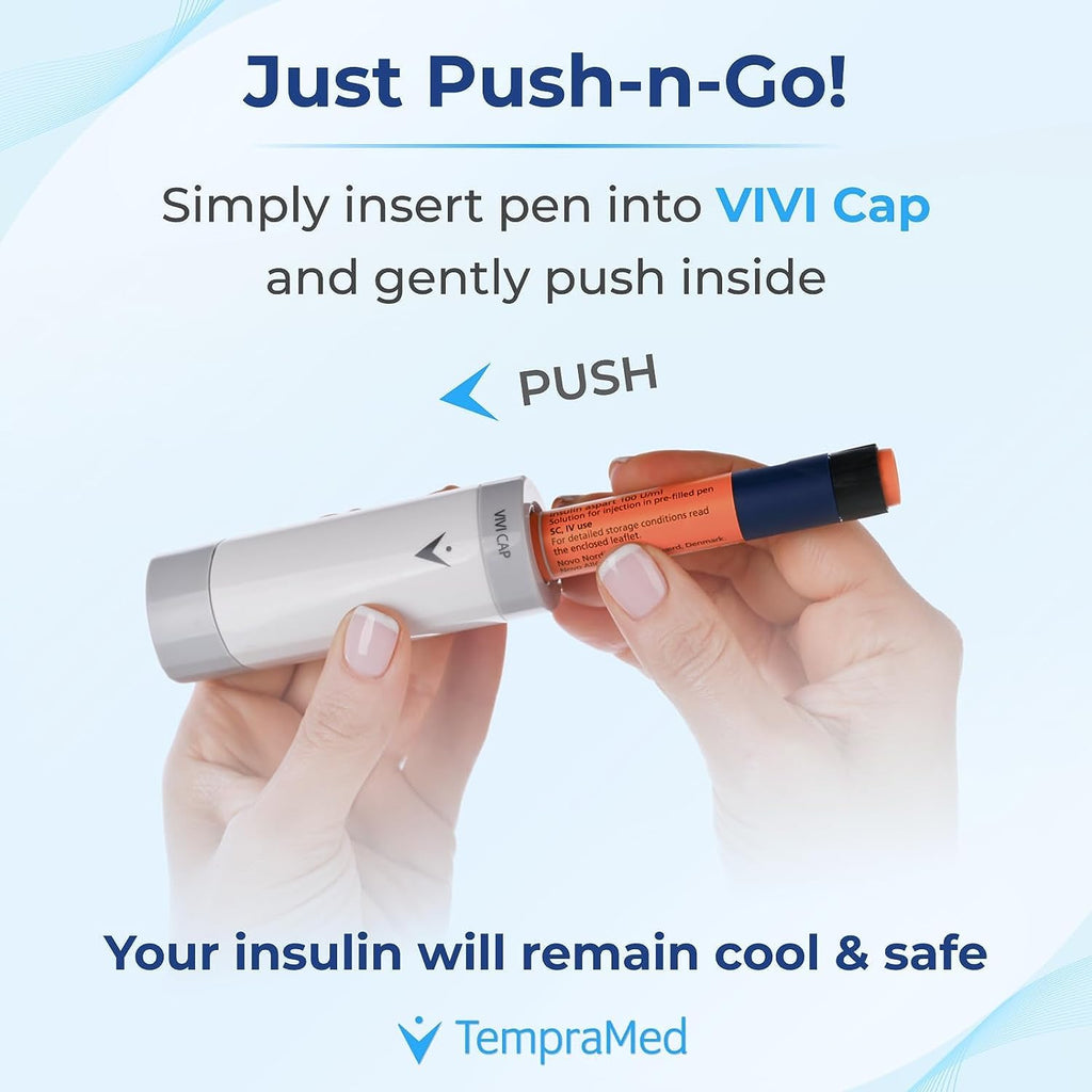 VIVI CAP Insulin & Ozempic Cooler Travel Case - TSA Approved - Small Diabetic Medical Travel Case Pen Cooler Insulin Protector W