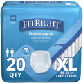 FitRight Ultra Adult Incontinence Underwear, Heavy Absorbency, X-Large, 56 - 68, 4 Packs of 20 (80 Total)