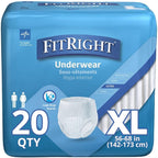 FitRight Ultra Adult Incontinence Underwear, Heavy Absorbency, X-Large, 56 - 68, 4 Packs of 20 (80 Total)