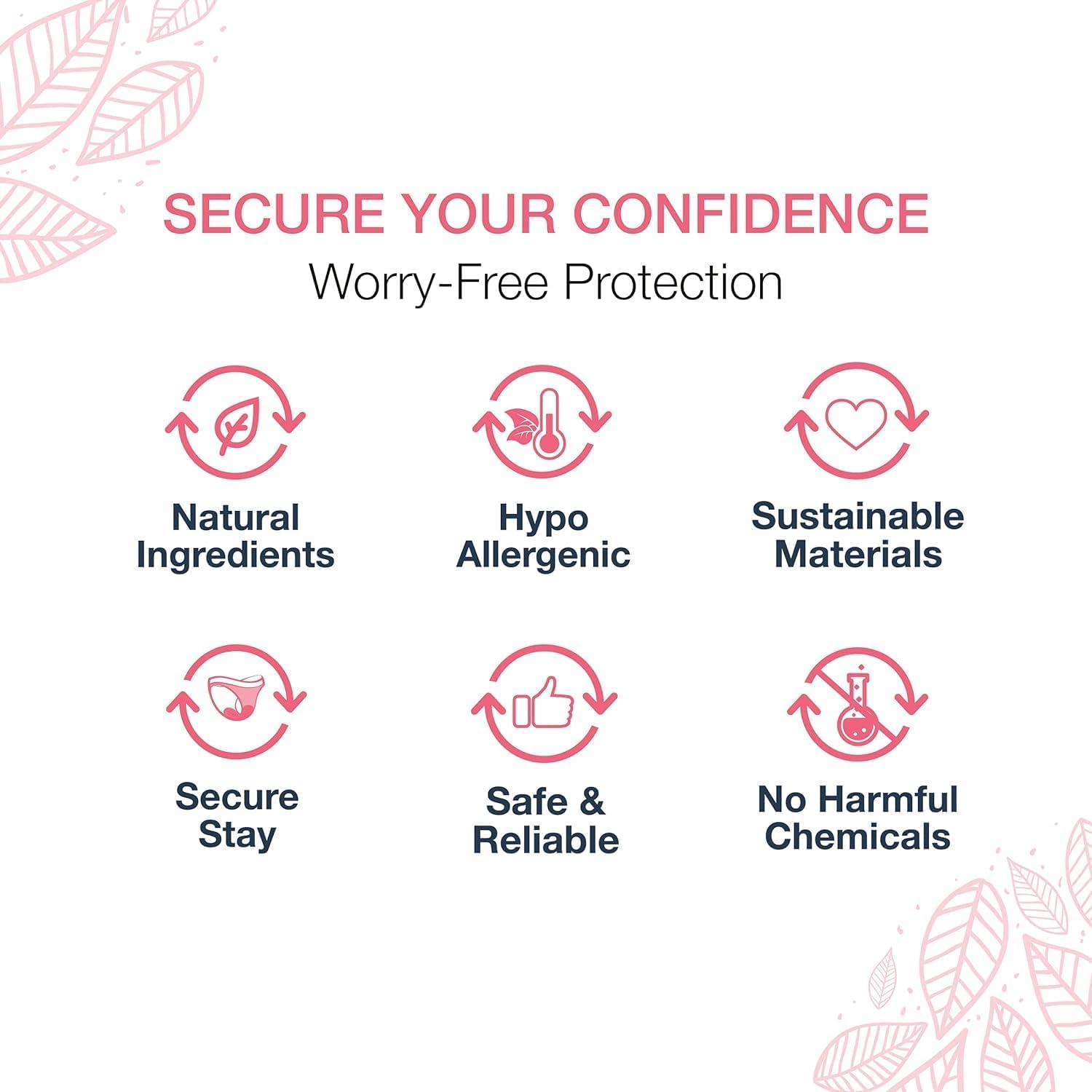 Veeda Natural Adult Incontinence Underwear for Women - Postpartum Underwear for Bladder Leakage Protection - Disposable Underwea