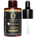 USDA Organic Camphor Essential Oil - 100% Pure, Natural, Steam Distilled Camphor Oil for Aromatherapy, Skin and Hair Care - Ther